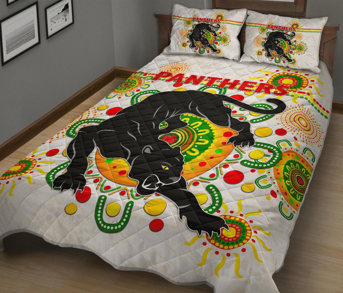 penrith-quilt-bed-set-indigenous-panthers-white
