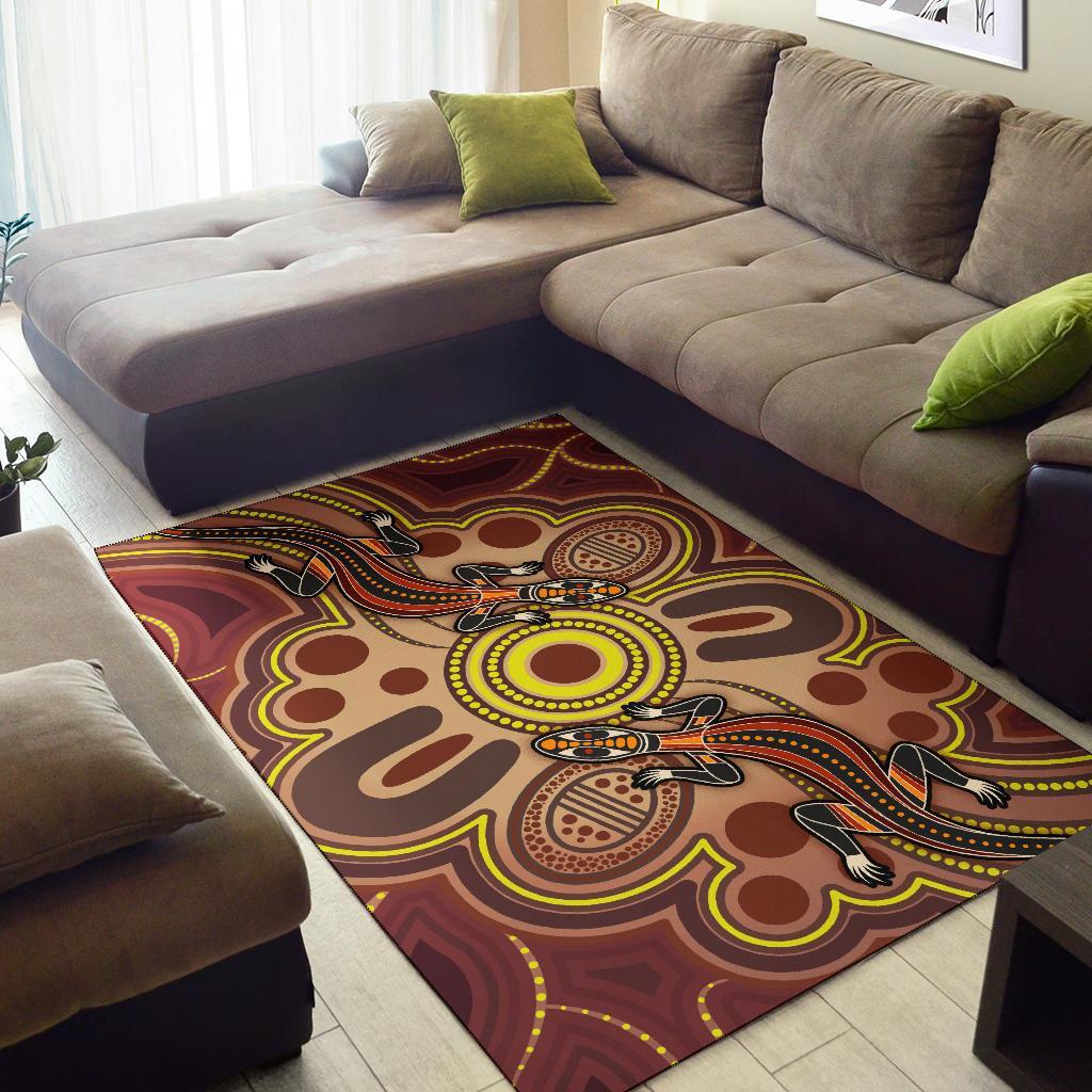 aboriginal-area-rug-indigenous-lizard-dot-painting-art