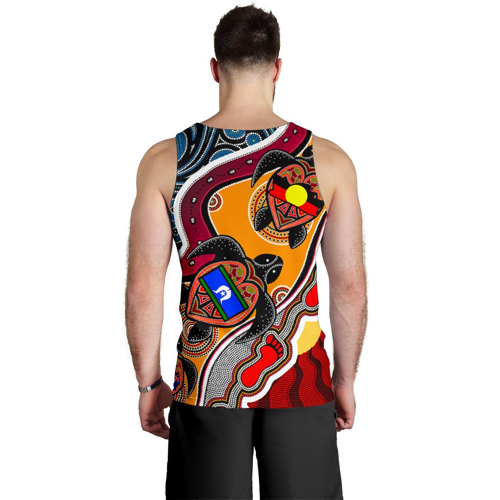 mens-tank-top-australia-aboriginal-dots-with-turtle-and-naidoc-flags