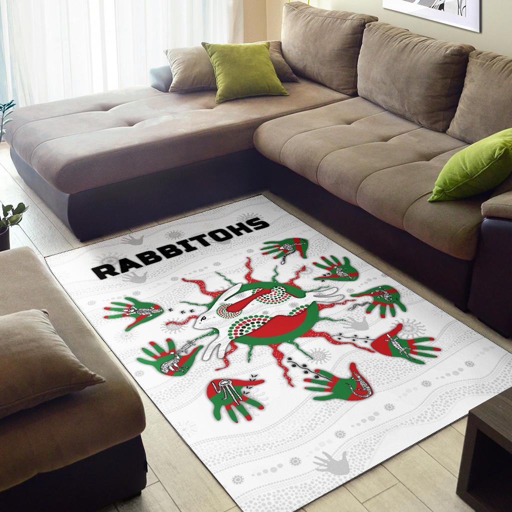 rabbitohs-indigenous-area-rug-animals-aboriginal