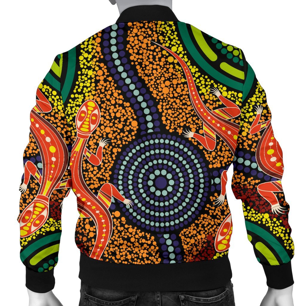 1st-australia-men-bomber-jacket-aboriginal-two-lizards-dot-painting-circle