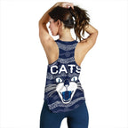 Geelong Women Racerback Tank  Cats Indigenous - Navy - Vibe Hoodie