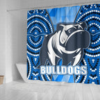 bulldogs-shower-curtain-indigenous-snappy