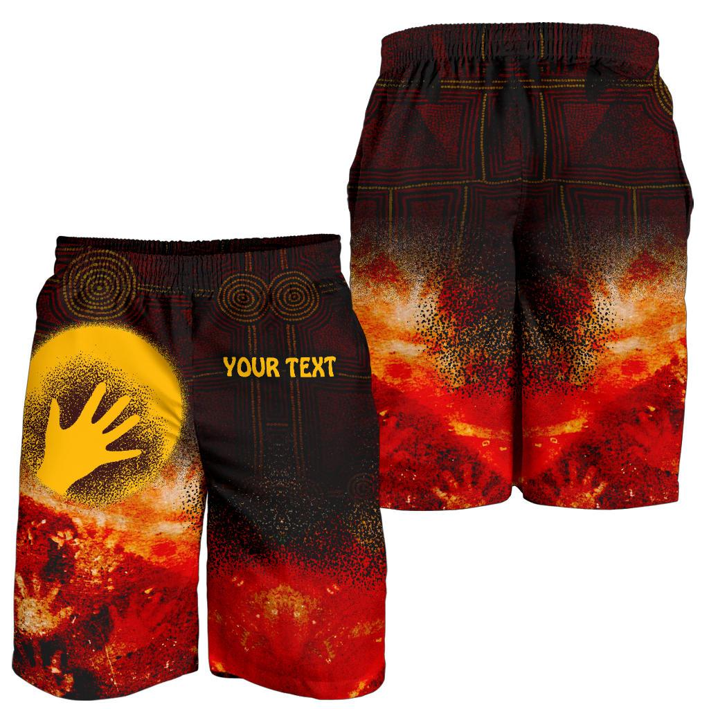 custom-aboriginal-mens-shorts-indigenous-flag-hand-art