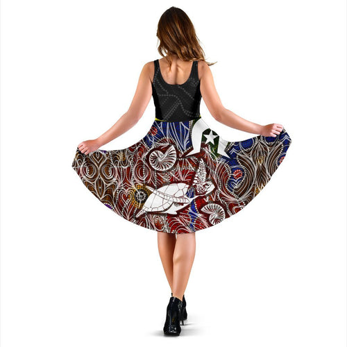 Personalised Women's Dress - Aboriginal Dot In Naidoc Week Style - Vibe Hoodie
