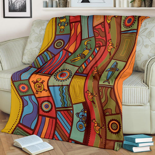 premium-blanket-aboriginal-art-with-animals