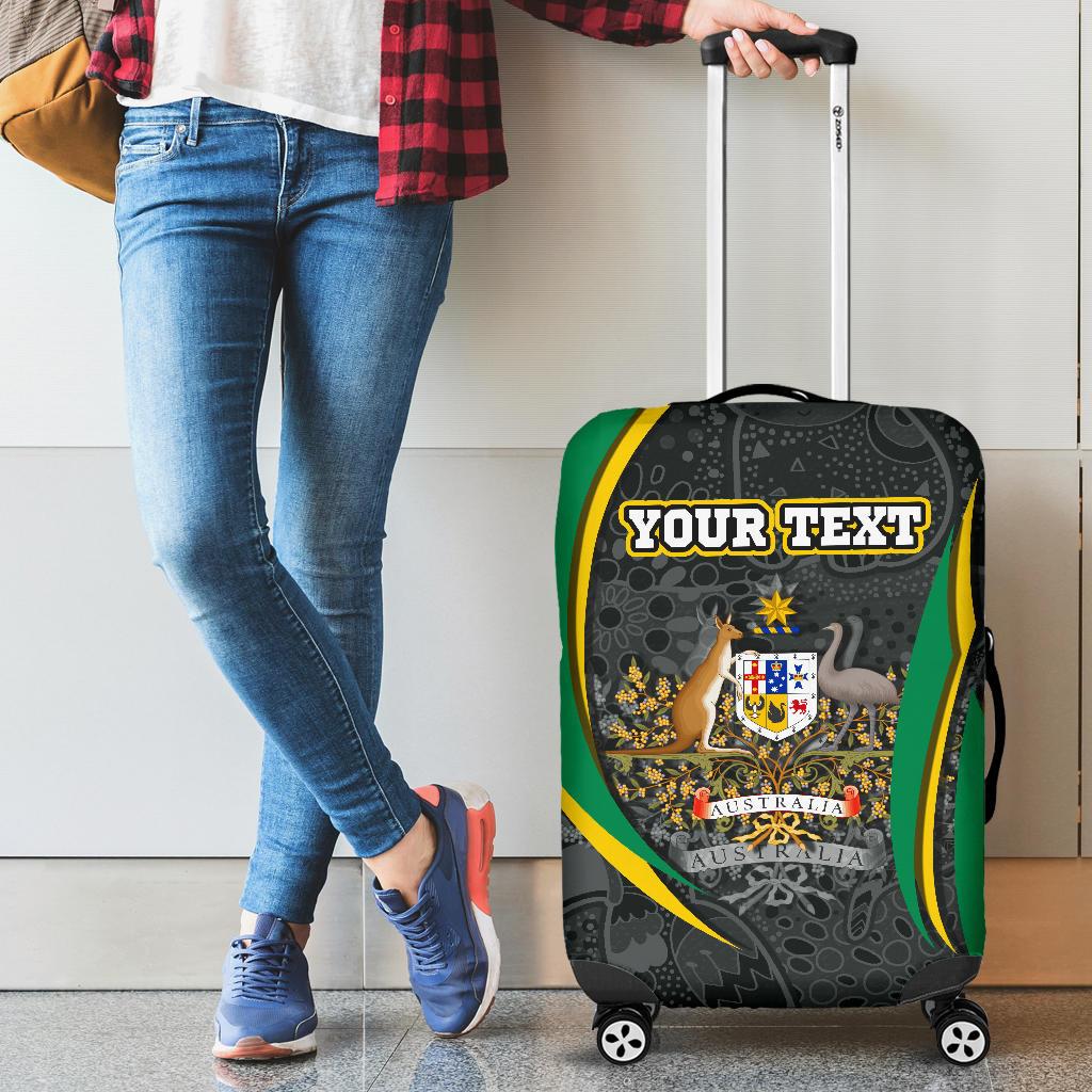custom-text-luggage-cover-australia-coat-of-arms-aussie-spirit-green