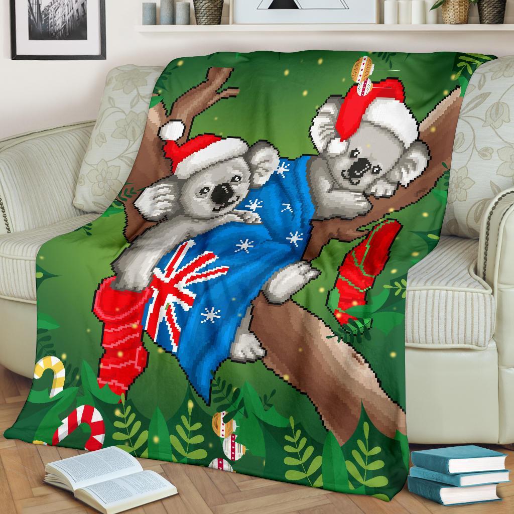 christmas-premium-blanket-australia-flag-with-koala-ugly-christmas