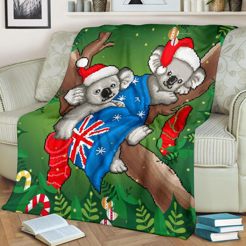 christmas-premium-blanket-australia-flag-with-koala-ugly-christmas