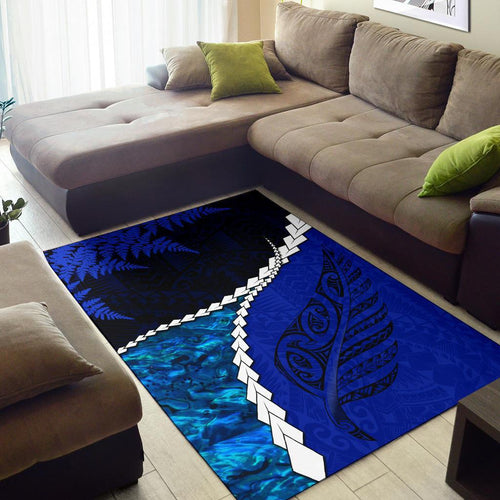 paua-shell-maori-silver-fern-area-rug-cobalt
