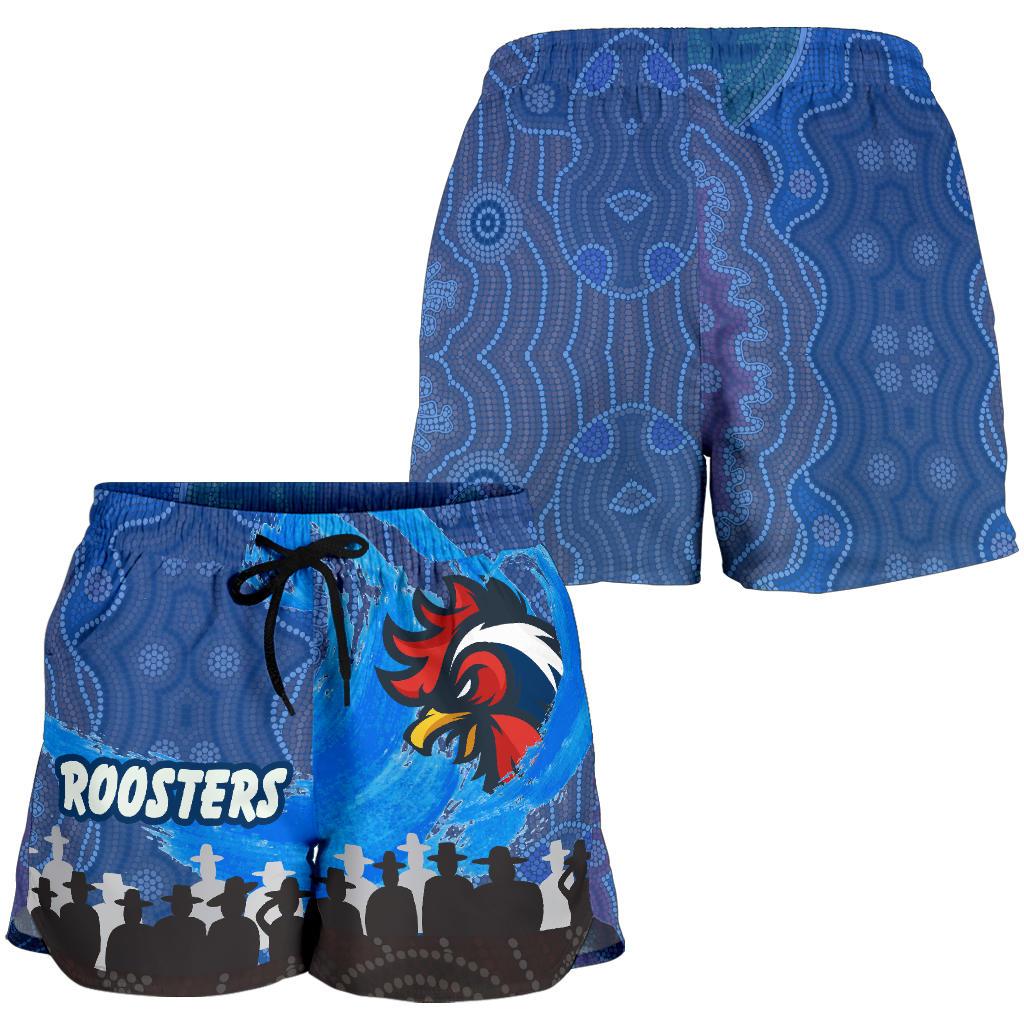 Sydney Roosters Aboriginal Women Shorts Prairie Style - Vibe Hoodie