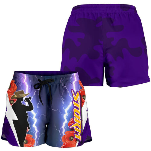Melbourne All Over Print Women's Shorts Storm Anzacday - Vibe Hoodie