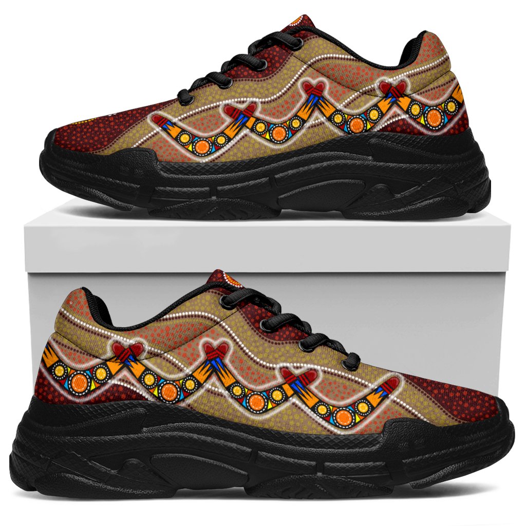 aboriginal-sneakers-boomerang-patterns-circle-dot-painting-chunky