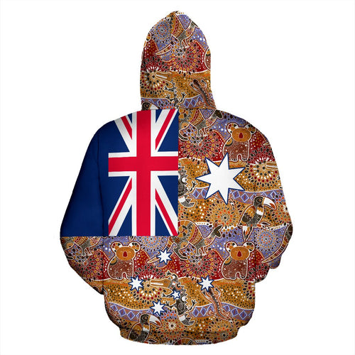aboriginal-zip-up-hoodie-koala-kangaroo-patterns-aus-flag
