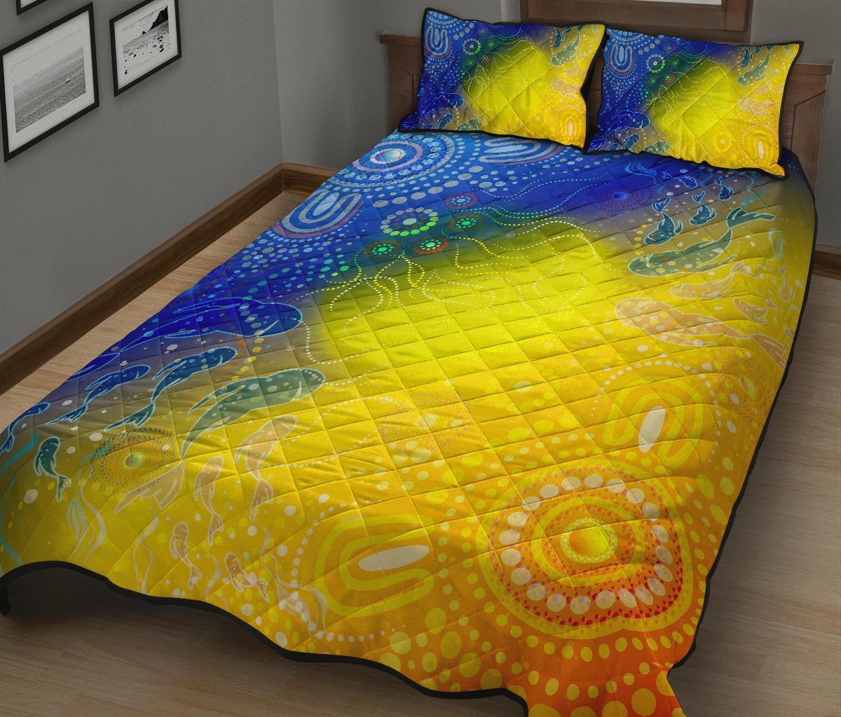 aboriginal-quilt-bed-set-indigenous-fishing