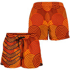Aboriginal Women's Short - Aboriginal Boomerangs And Dot Circle - Vibe Hoodie