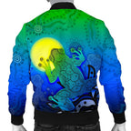aboriginal-mens-bomber-jacket-indigenous-frog-blue