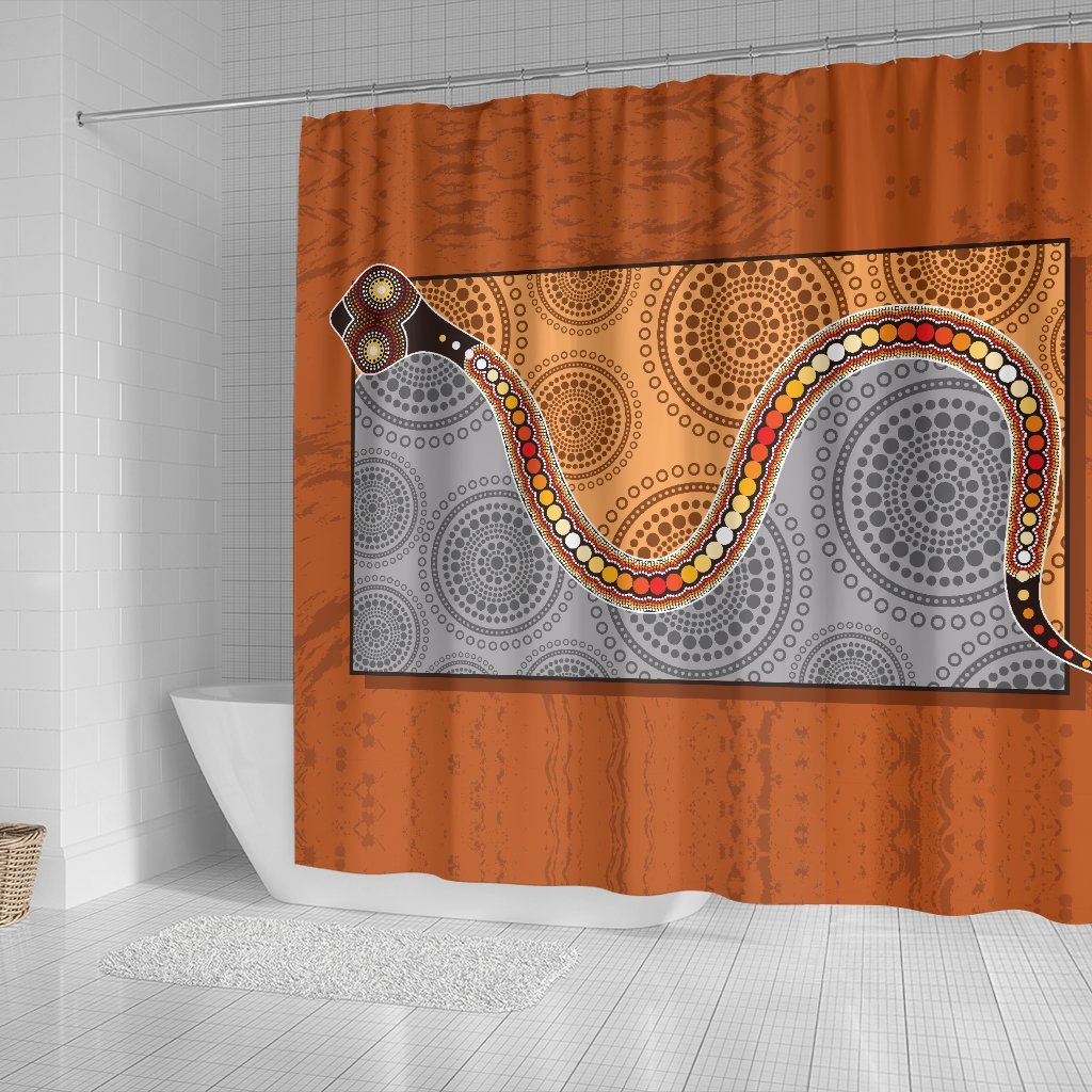 aboriginal-shower-curtain-indigenous-snake