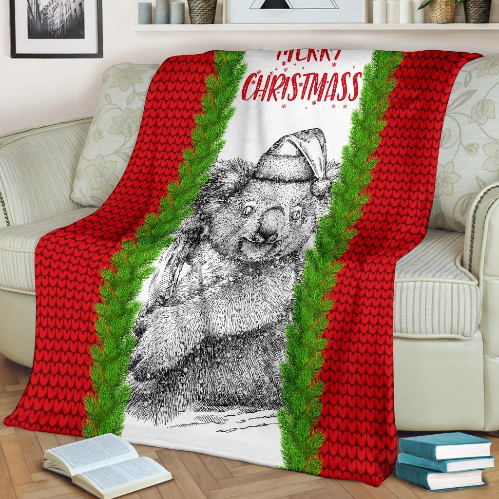 christmas-premium-blanket-merry-christmas-koala