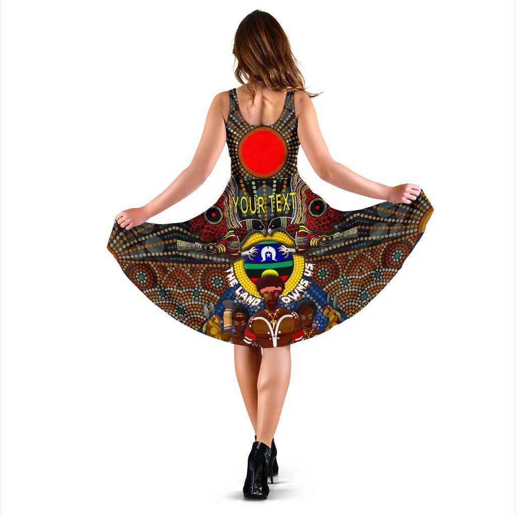 (Custom Text) The Land Owns Us Women's Dress - Vibe Hoodie