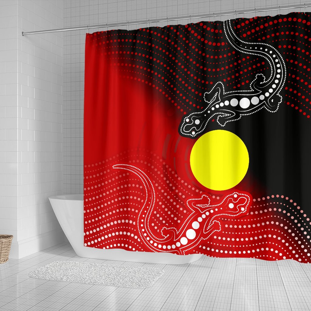 aboriginal-shower-curtain-two-indigenous-lizard