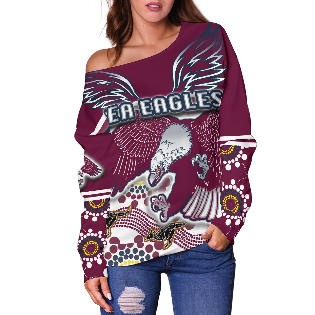 Sea Eagles Off Shoulder Sweater Special Indigenous - Vibe Hoodie