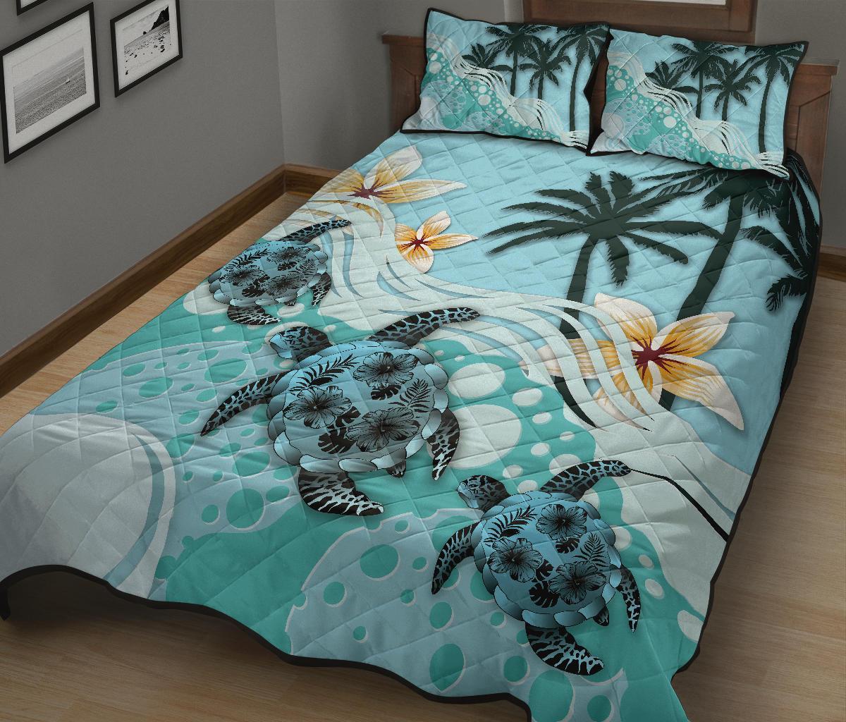 new-zealand-quilt-bed-set-blue-turtle-hibiscus