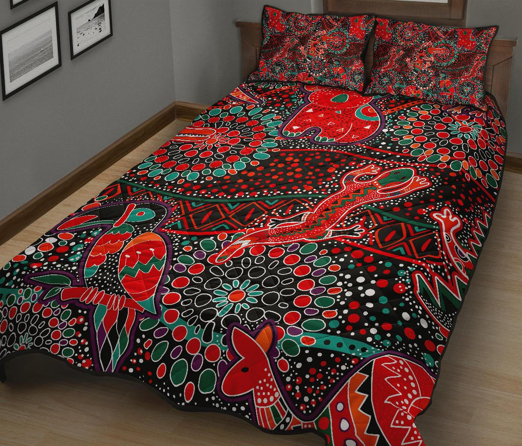 quilt-bed-sets-aboriginal-animal-dot-acrylic-paint