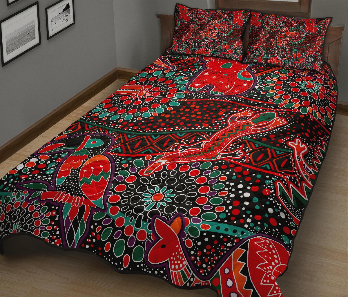 quilt-bed-sets-aboriginal-animal-dot-acrylic-paint