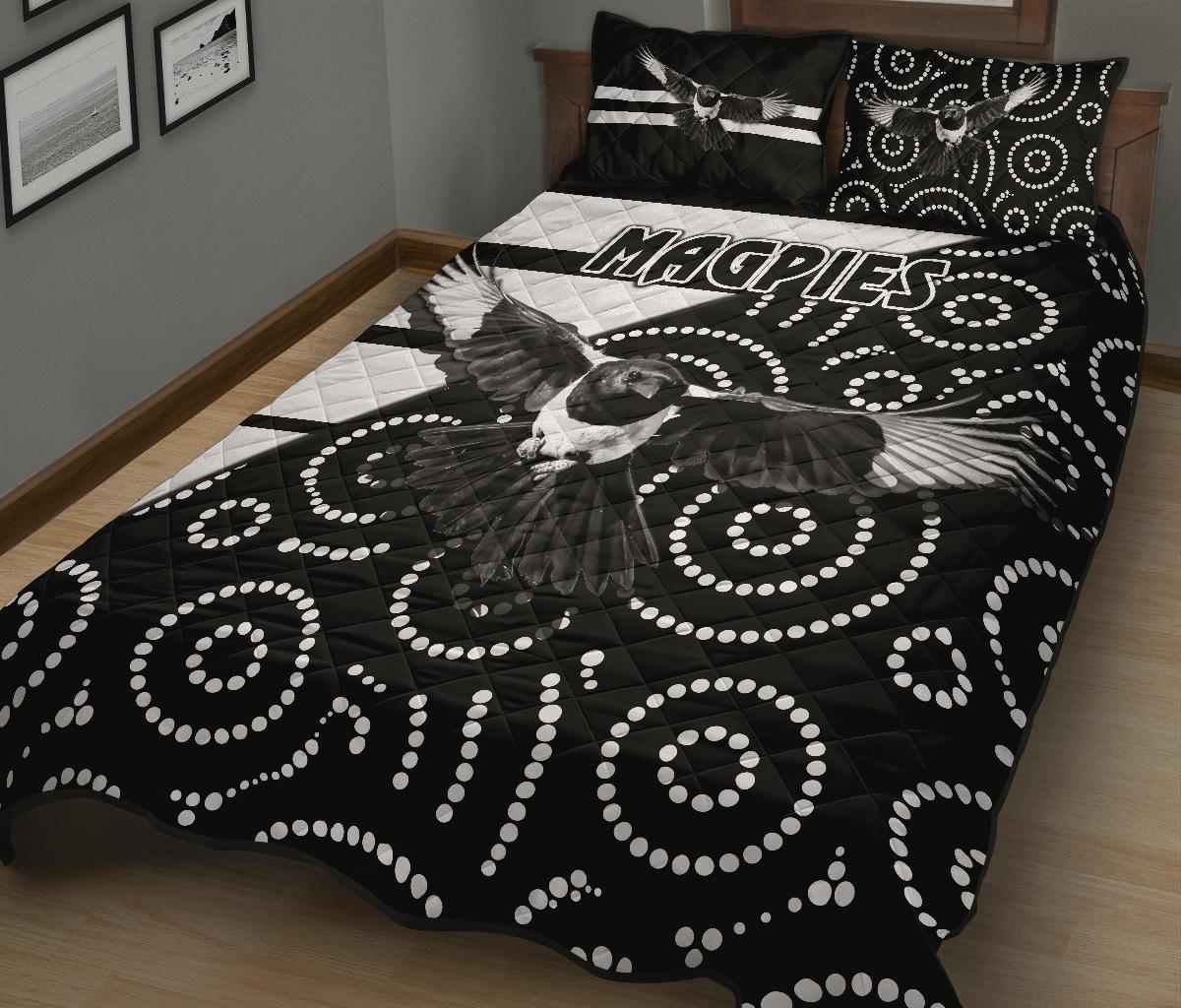 western-suburbs-magpies-quilt-bed-set-simple-indigenous