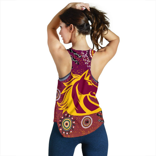 Brisbane Broncos Women Racerback Tank Indigenous Country Style - Vibe Hoodie