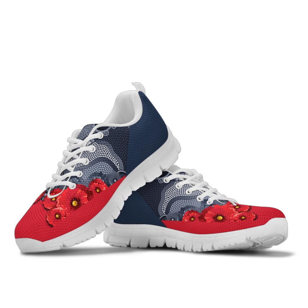 aboriginal-sneakers-anzac-day-poppy-flower-dot-painting