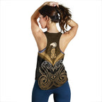 Maori Manaia New Zealand Women Racerback Tank Gold - Vibe Hoodie