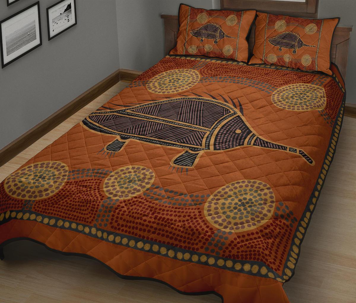 aboriginal-quilt-bed-set-indigenous-echidna