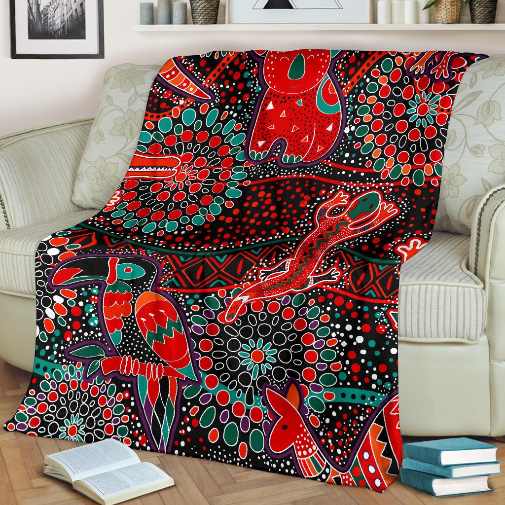 blankets-aboriginal-animal-dot-acrylic-paint