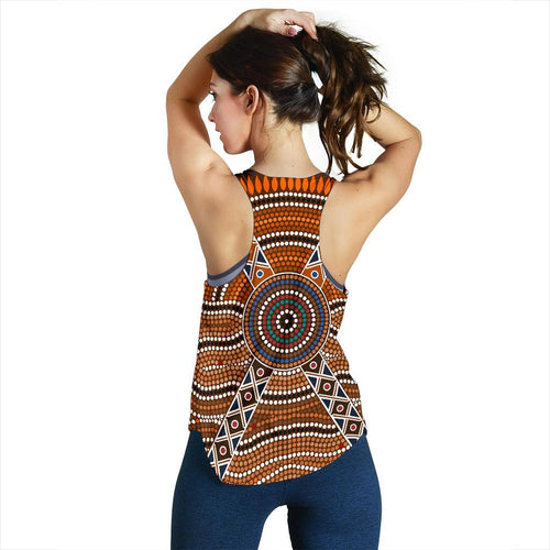 Racerback Tank - Aboriginal Dot Painting Tank Top Ver01 - Women - Vibe Hoodie