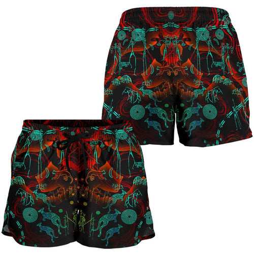 Women's Short, Kangaroo Adults Indigenous Art - Vibe Hoodie