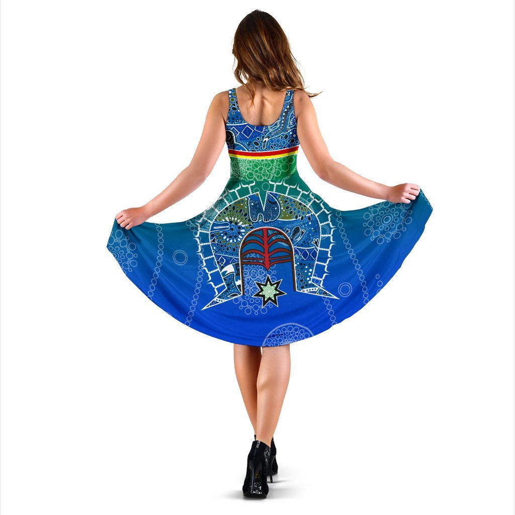 Personalised Women's Dress - Torres Strait Symbol With Aboriginal Patterns - Vibe Hoodie