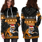 wests-christmas-womens-hoodie-dress-tigers-unique-vibes-black