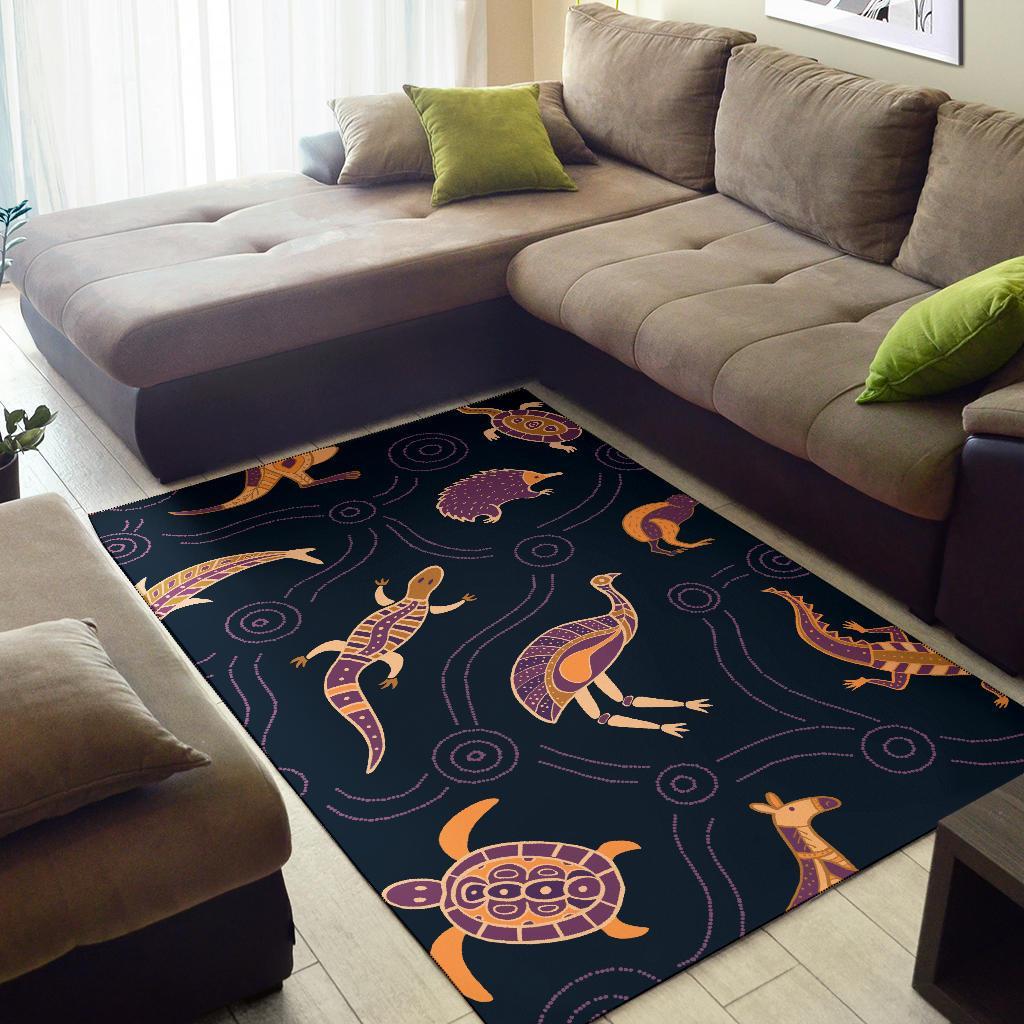 area-rug-indigenous-animals-patterns