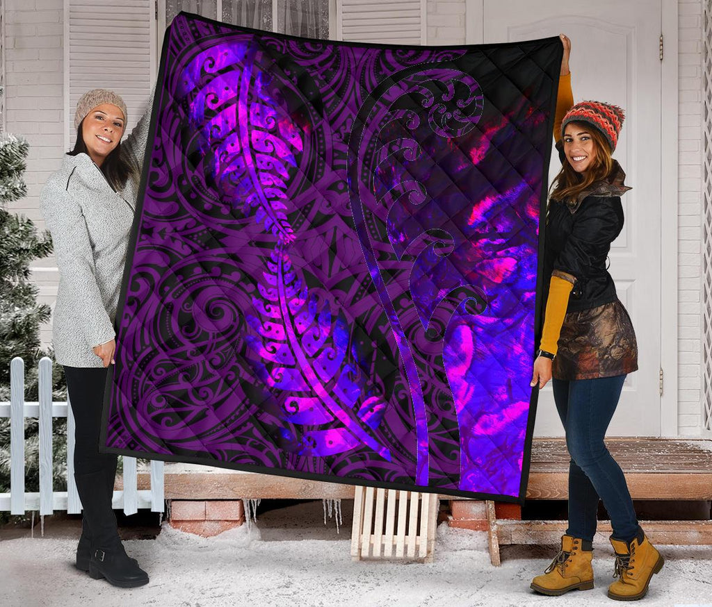 aotearoa-maori-premium-quilt-silver-fern-koru-vibes-purple