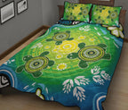 aboriginal-quilt-bed-set-indigenous-green-turtle