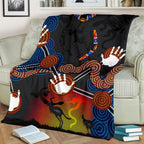 aboriginal-premium-blanket-australian-boomerang-and-snake-indigenous-art