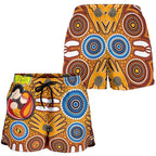 Shorts Women's - Aboriginal Family With Dot Painting art - Vibe Hoodie