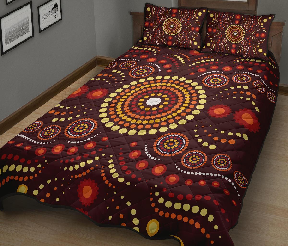 aboriginal-quilt-bed-set-indegenous-dot-painting-art