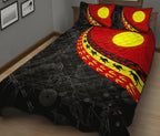 aboriginal-quilt-bed-set-indigenous-flag-circle-dot-painting