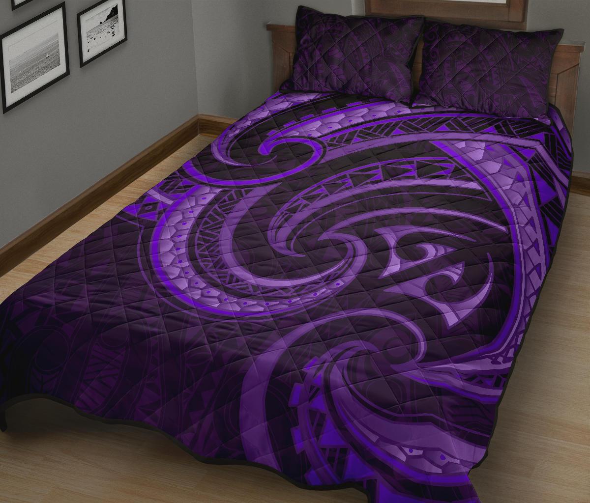 new-zealand-maori-mangopare-quilt-bed-set-polynesian-purple