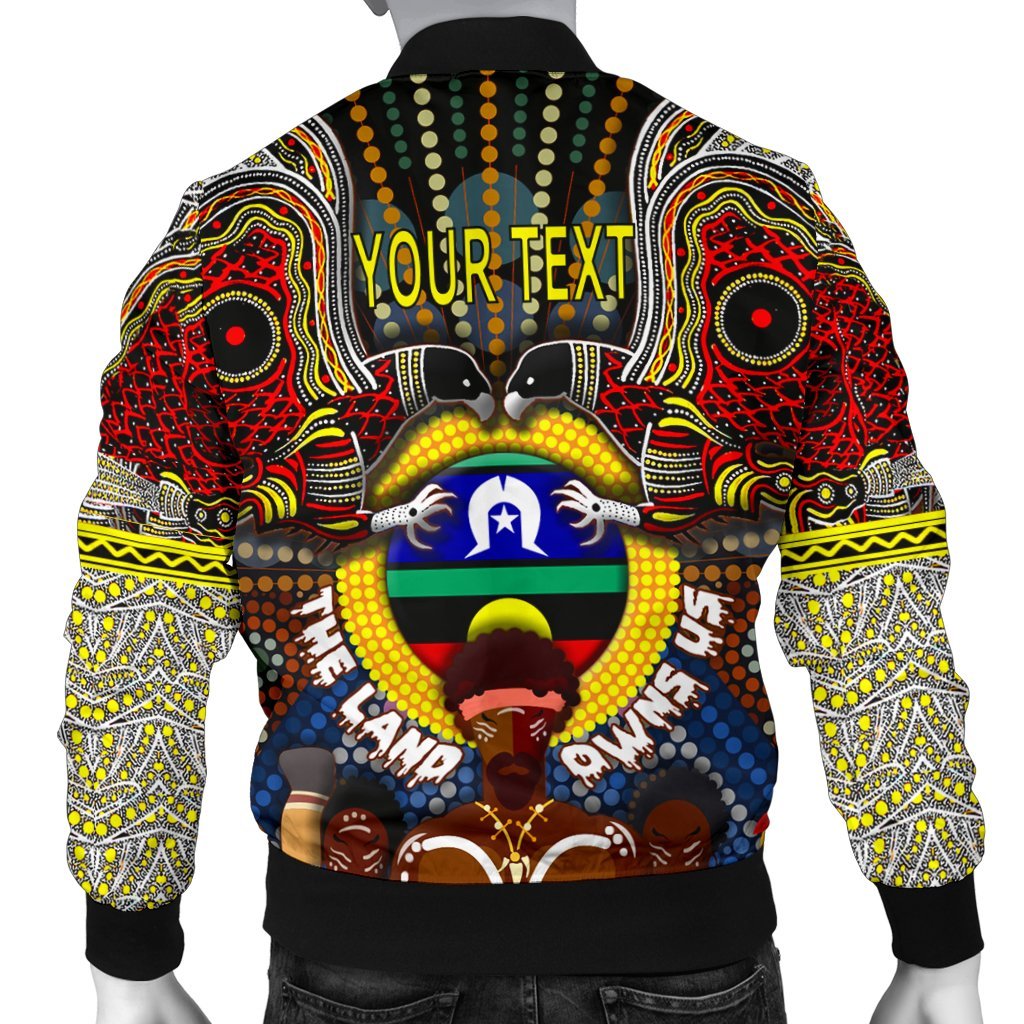custom-text-the-land-owns-us-mens-bomber-jacket