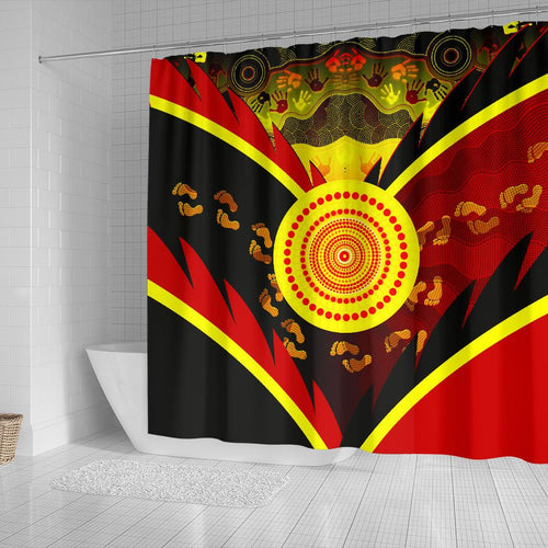 aboriginal-shower-curtain-indigenous-flag-with-footprint-hand-art
