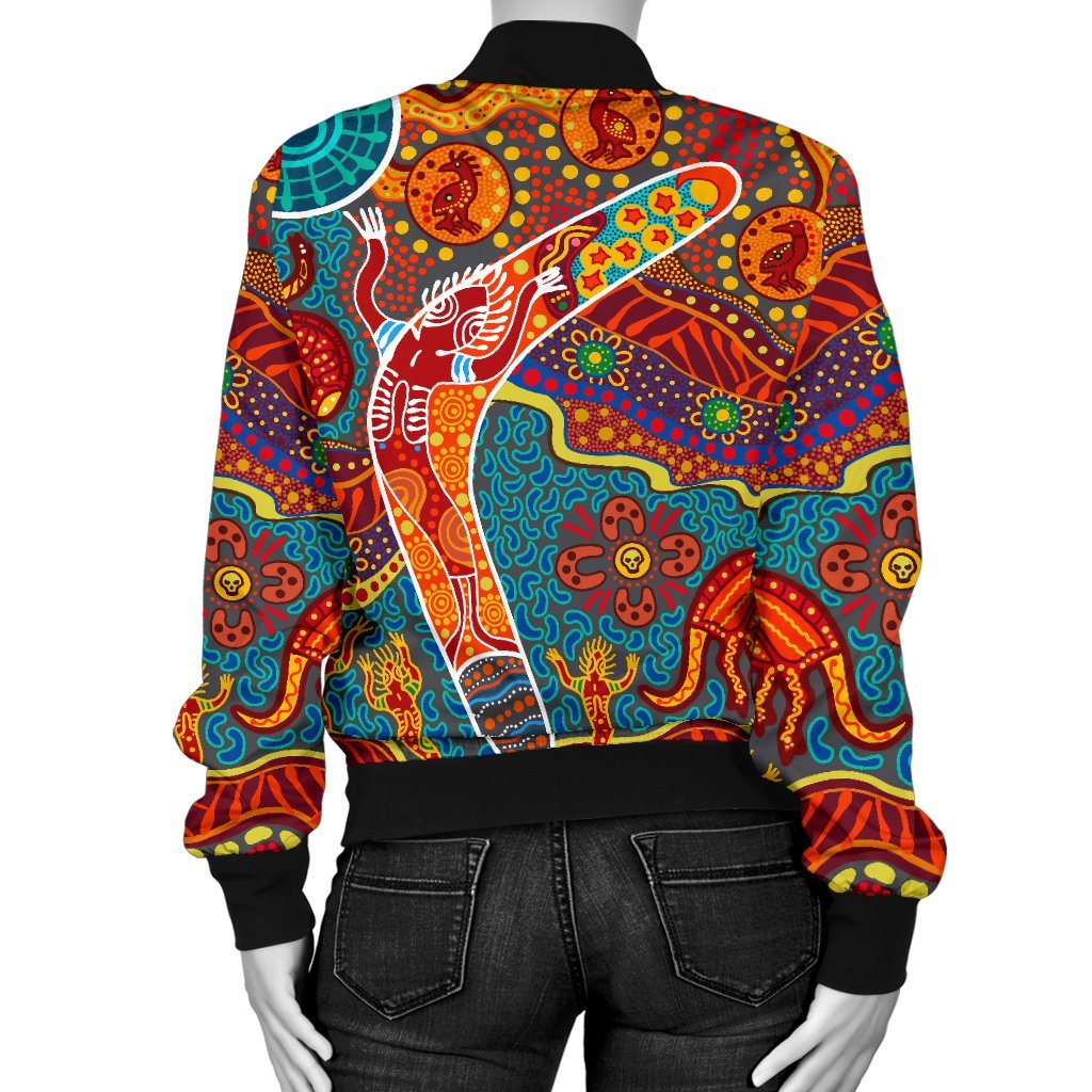 aboriginal-personalised-womens-bomber-jacket-indigenous-boomerang